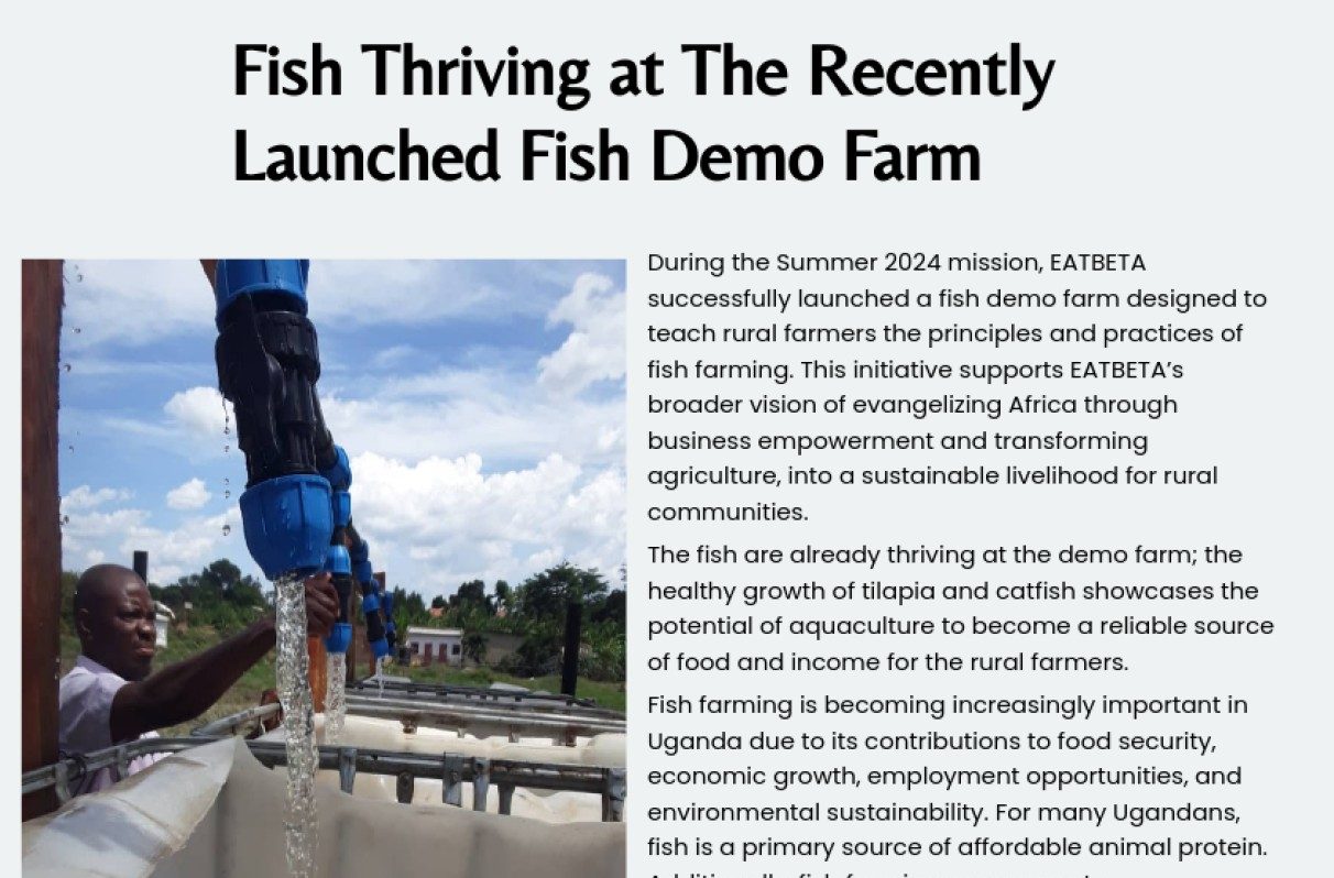 Fish Thriving at The Fish Demo Farm